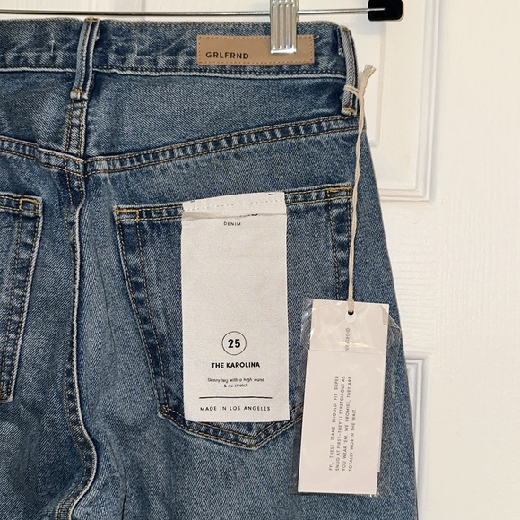 GRLFRND KAROLINA PEARL EMBELLISHED DENIM - Picture 4 of 5